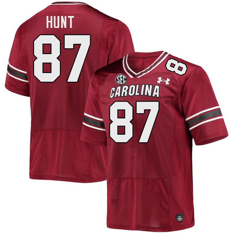 Men #87 Brady Hunt South Carolina Gamecocks College Football Jerseys Stitched-Garnet
